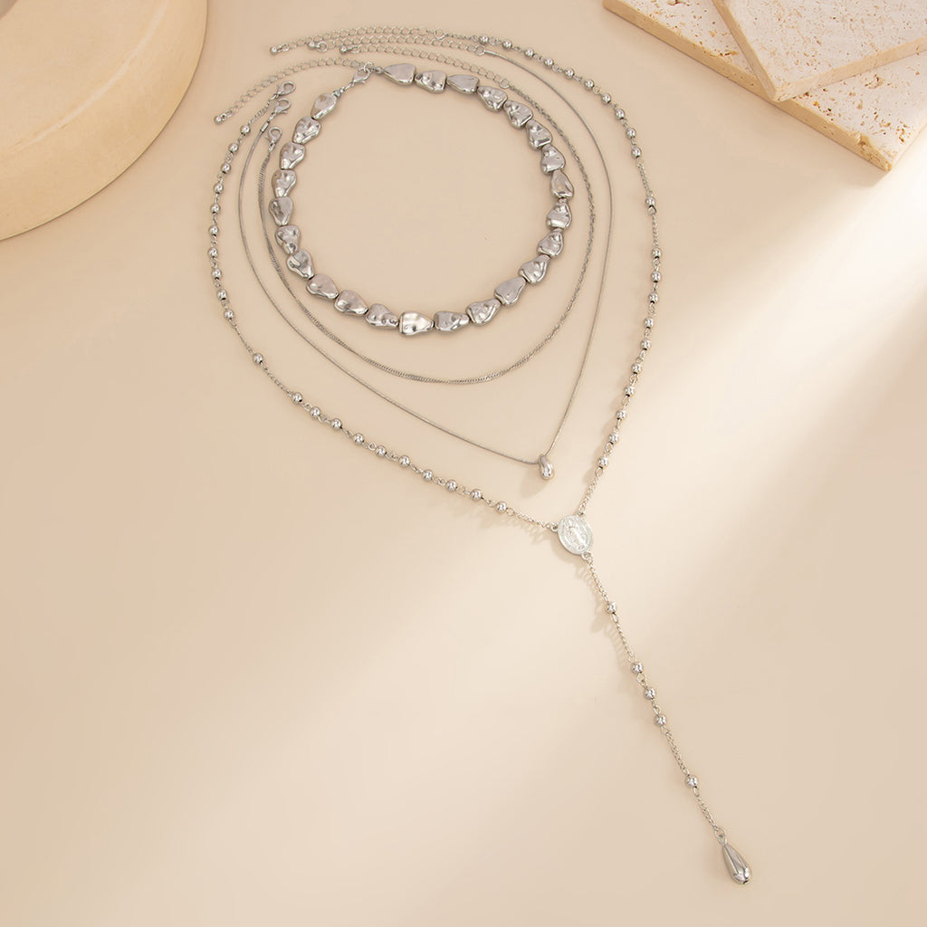Irregular Shaped CCB Beaded Long Necklace