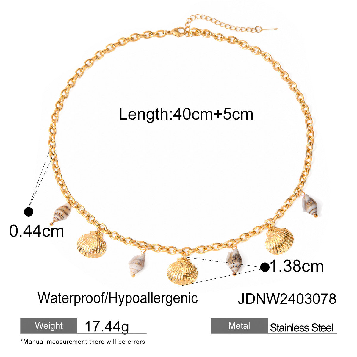 Titanium Steel Pearl Necklace Accessories Female Summer