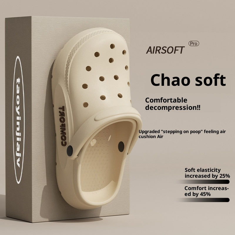 Zapatos Perforados Para Hombre Para Verano Y Uso Al Aire Libre Con Sensación Acolchada Al Caminar