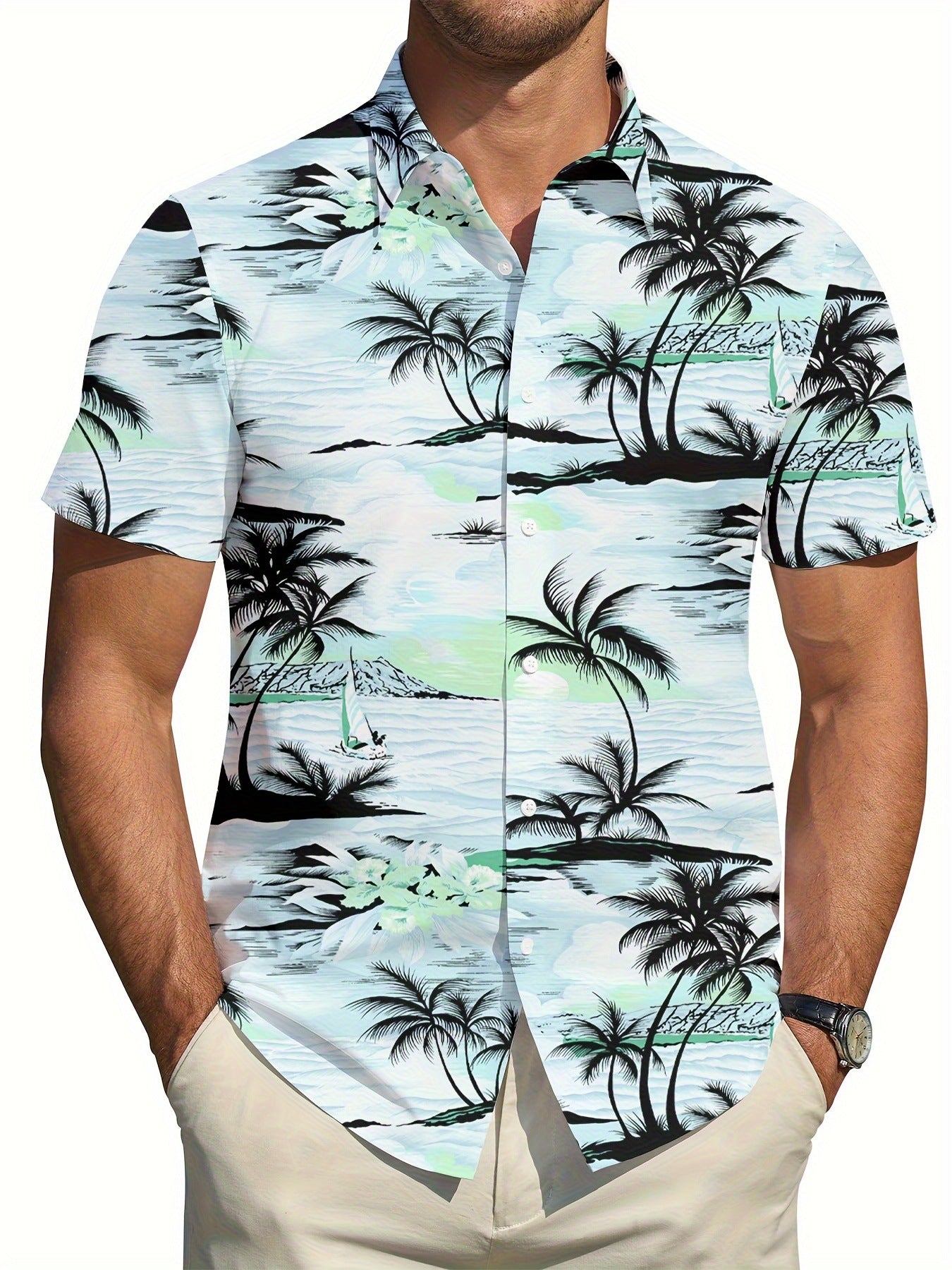 3D Printing Fashion New Flower Men's Short Sleeve Shirt