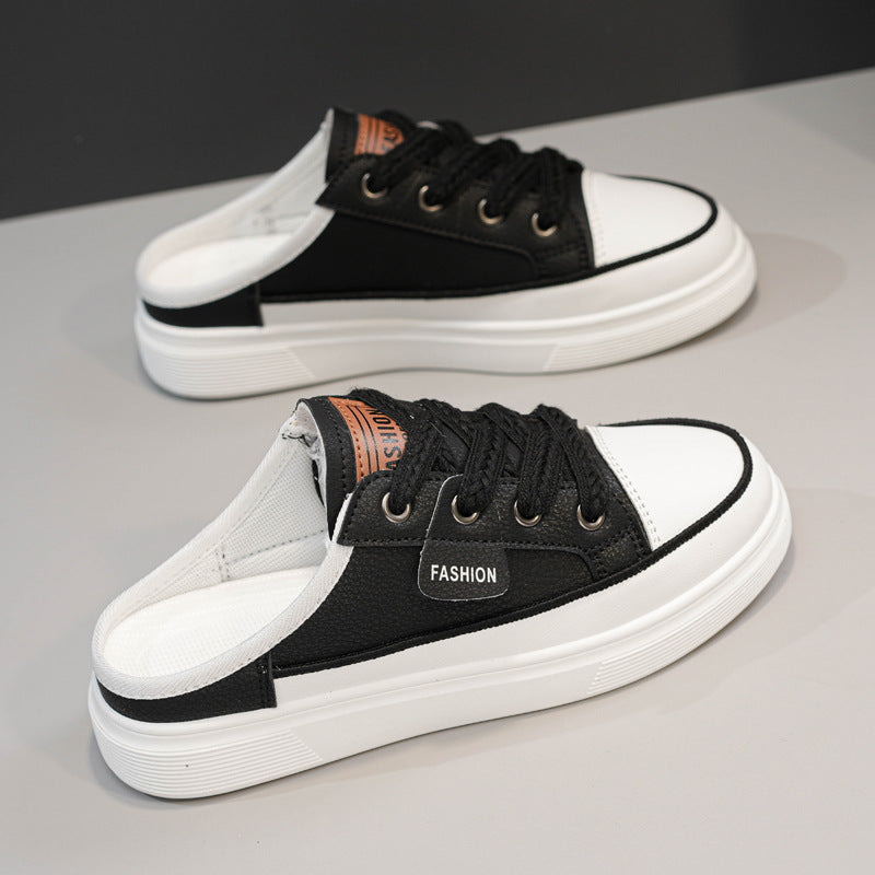 Versatile Casual Half-Support Board Shoes with Comfortable Bag Heel