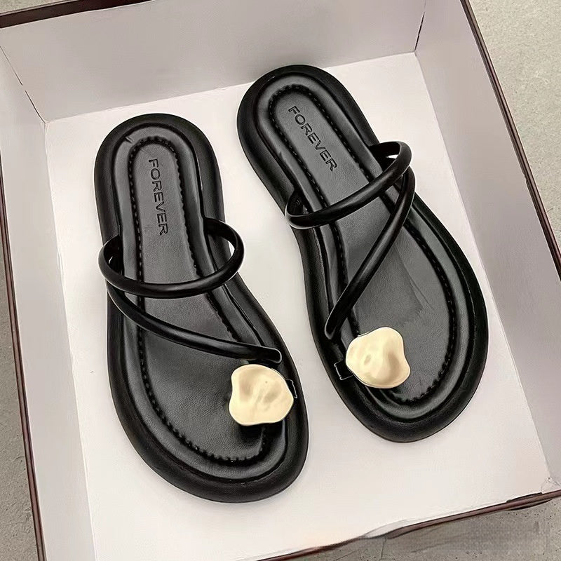 Zapatillas planas estilo hada francés con puntera cerrada para exterior