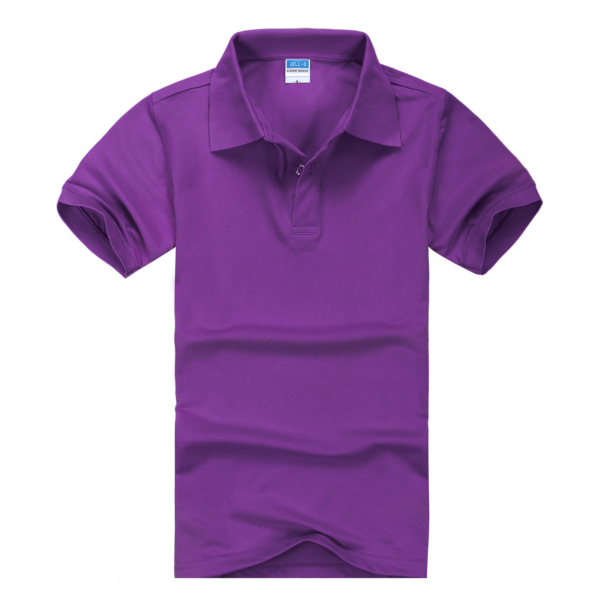 CVC Lapel Polo Shirt Solid Color Workwear Short Sleeve