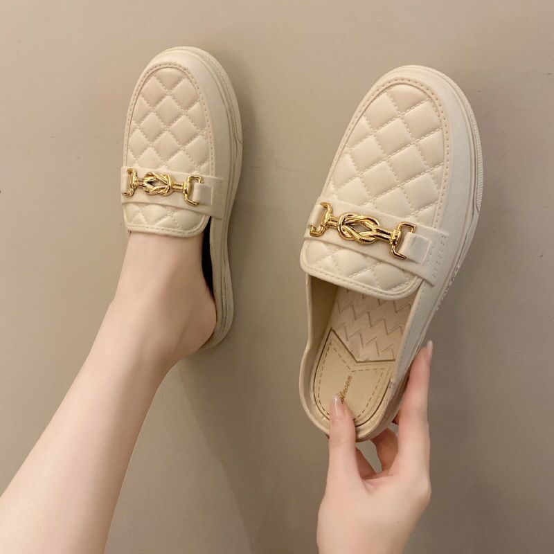 Zapatillas destalonadas de punta cerrada para mujer para verano