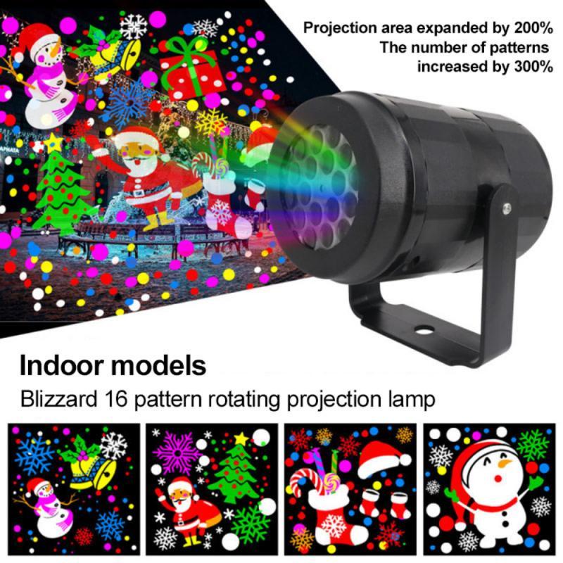 Projecteur LED flocon de neige de Noël – éclairage extérieur et intérieur pour Noël et les fêtes