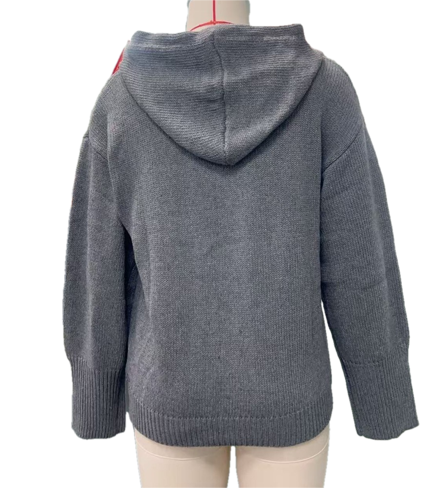 Cárdigan con capucha y botones para mujer, de manga larga y frente abierto, para otoño e invierno