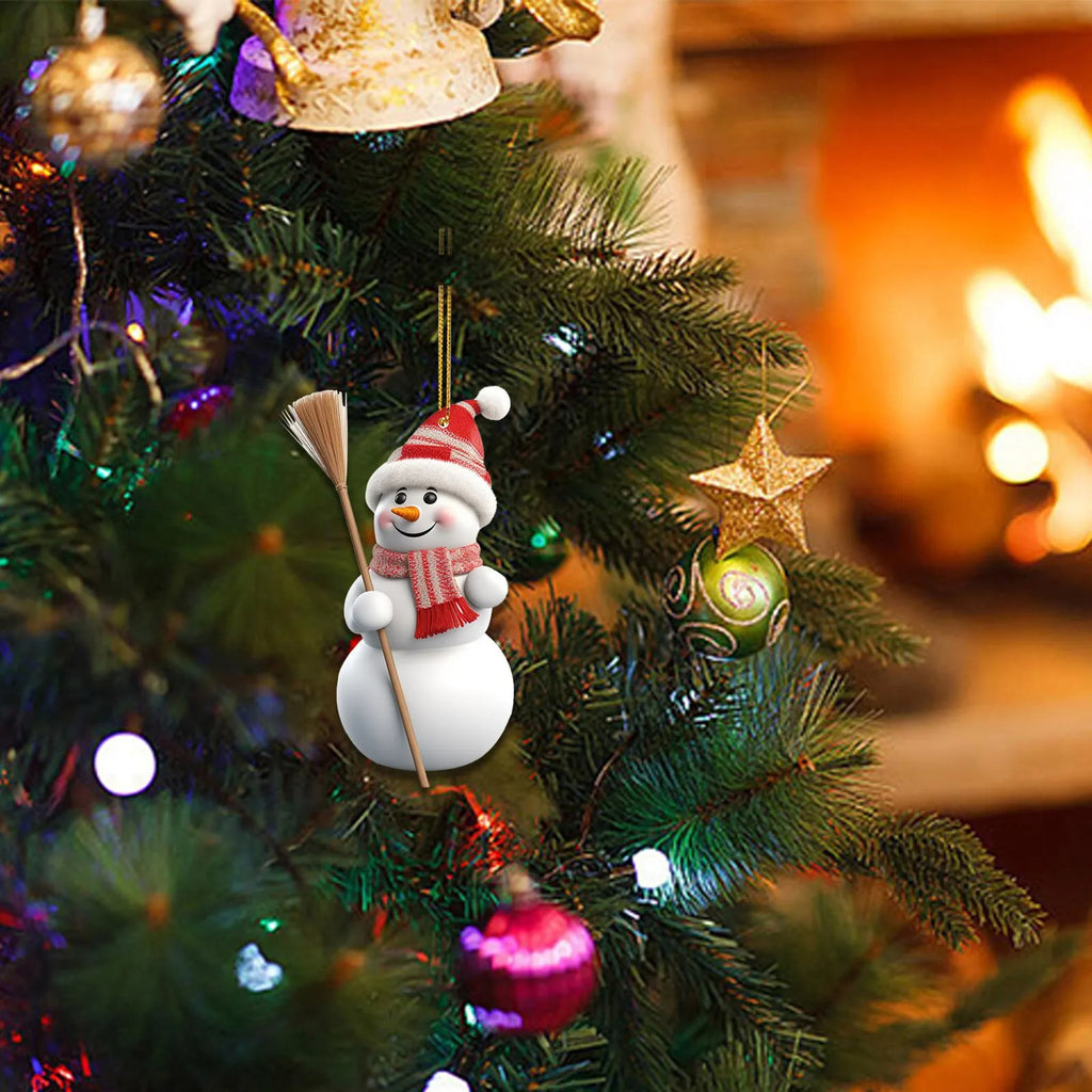 Juldekoration – Snögubbe i Akryl, Hängande Prydnad