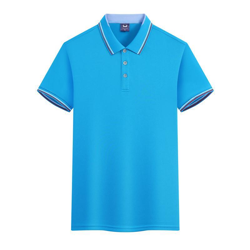 Work Clothes Ice Silk Quick-drying 240g Color Matching Polo Shirt