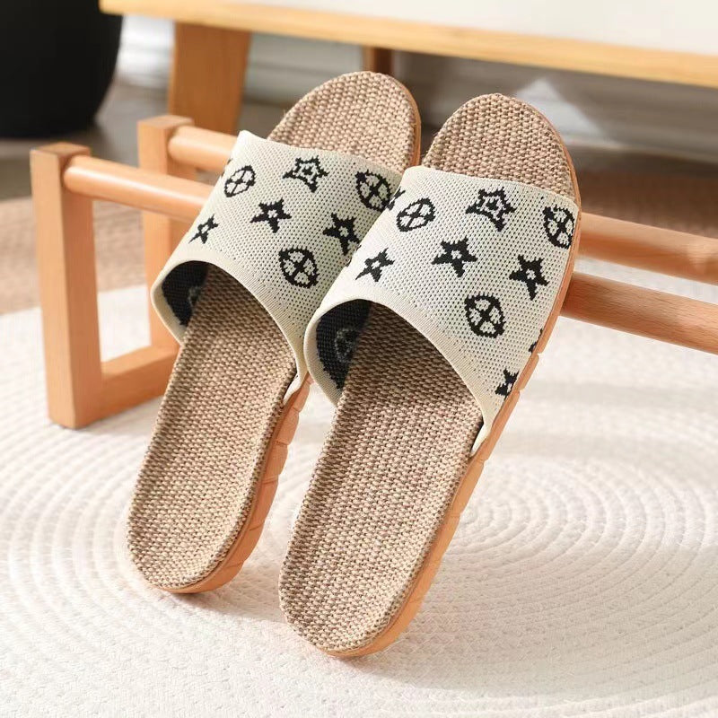 Zapatillas de lino para mujer para verano y uso en interiores en casa