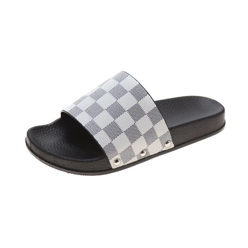 Calzado de verano para exteriores, estilo coreano, nueva moda, chanclas con suela blanda para baño, zapatillas de exterior para pareja