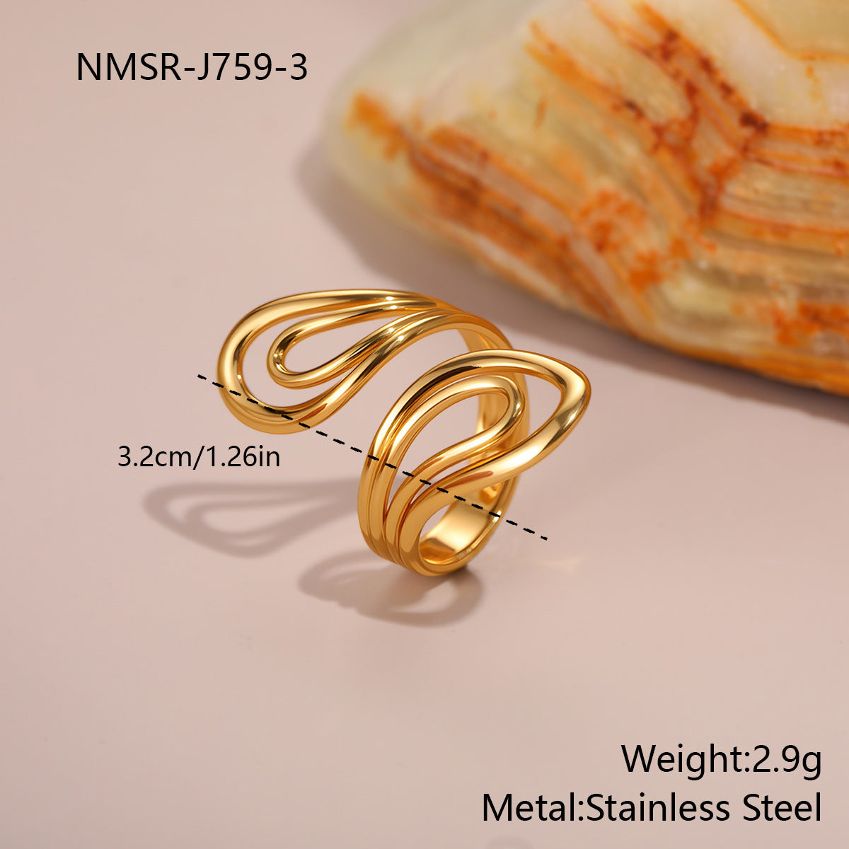 Fashion Geometry Pattern Flower Ocean Ring Open Design Bracelet