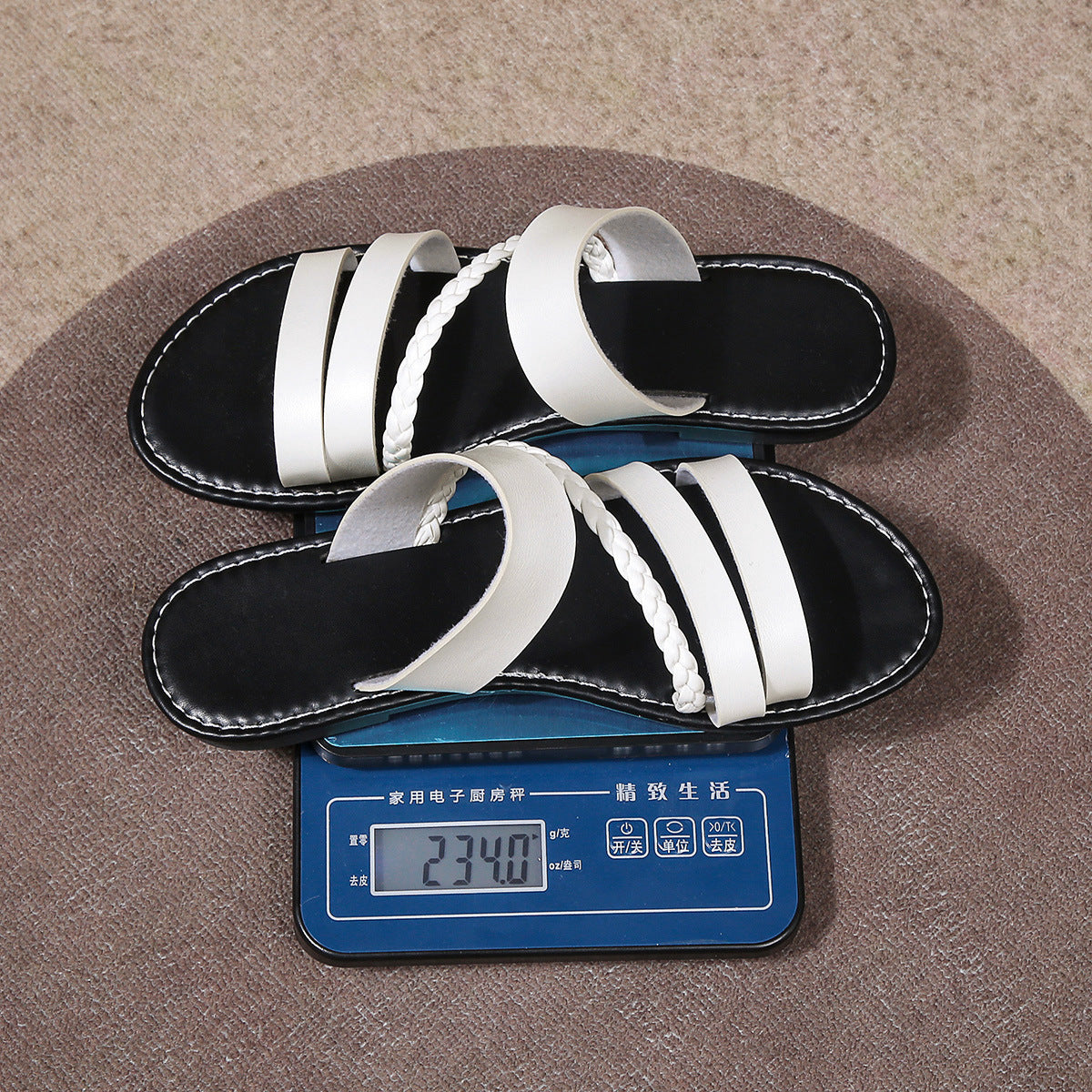 Sandalias planas cómodas de moda de verano para mujer talla grande