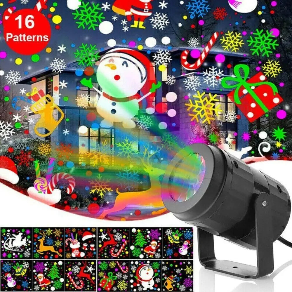Projecteur LED flocon de neige de Noël – éclairage extérieur et intérieur pour Noël et les fêtes