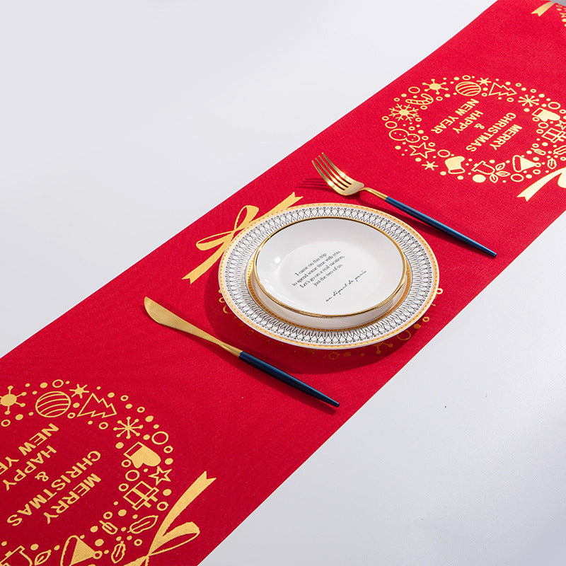 Jul Älg Snögubbe Bordlöpare God Jul Dekorationer