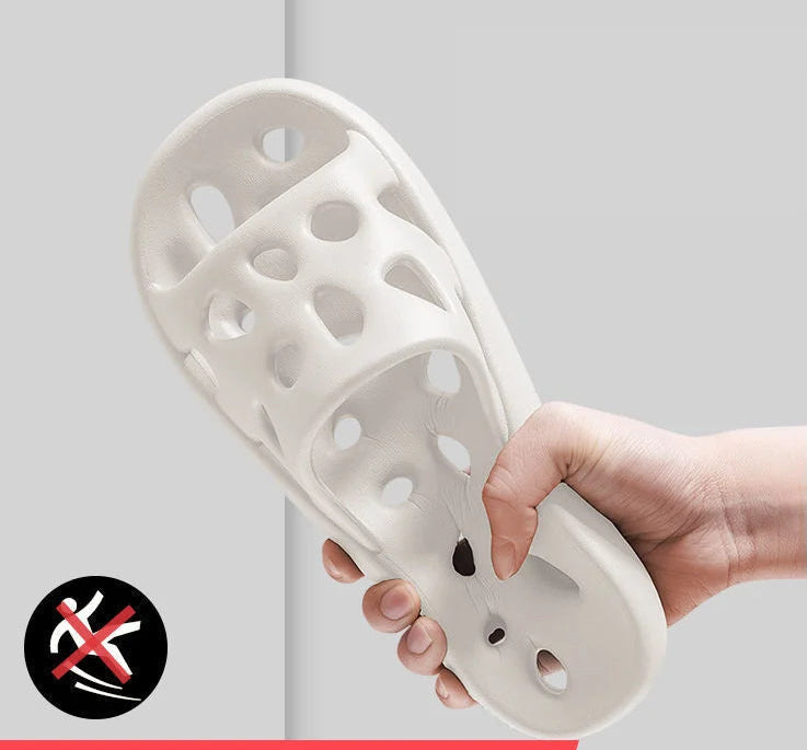 Indoor Water Leakage Bath Toilet Non-slip Hollowed Out Plastic Sandals