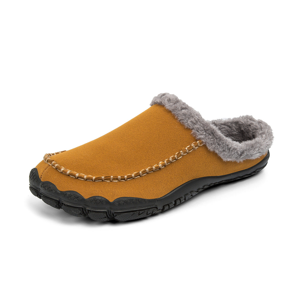 Zapatillas de invierno para hombre, cálidas, ligeras, antideslizantes, acogedoras y mullidas, de casa, anchas, para interior y exterior