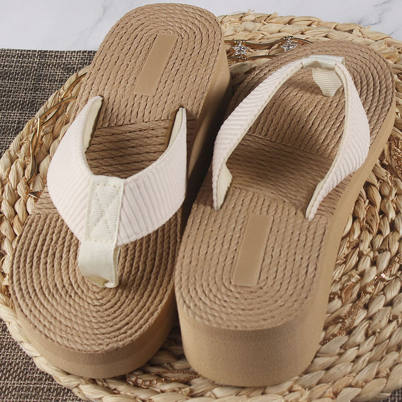 Chanclas de plataforma EVA para mujer, de verano, para exterior