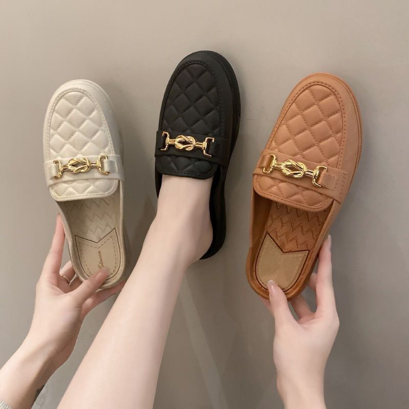 Zapatillas destalonadas de punta cerrada para mujer para verano