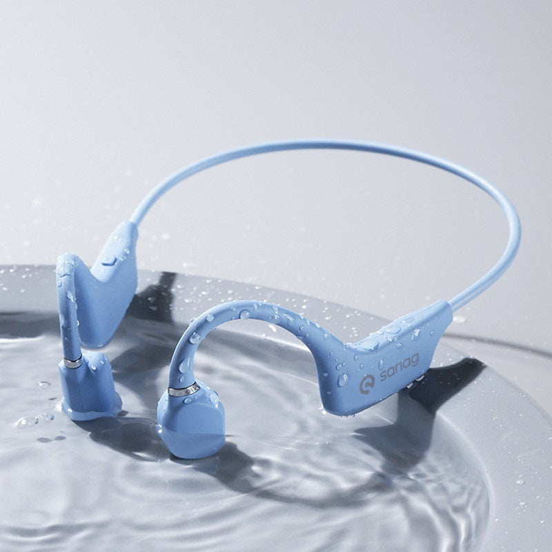 Benledningshörlurar med Bluetooth-sensor för sport och löpning, hängande hals, trådlös sensor