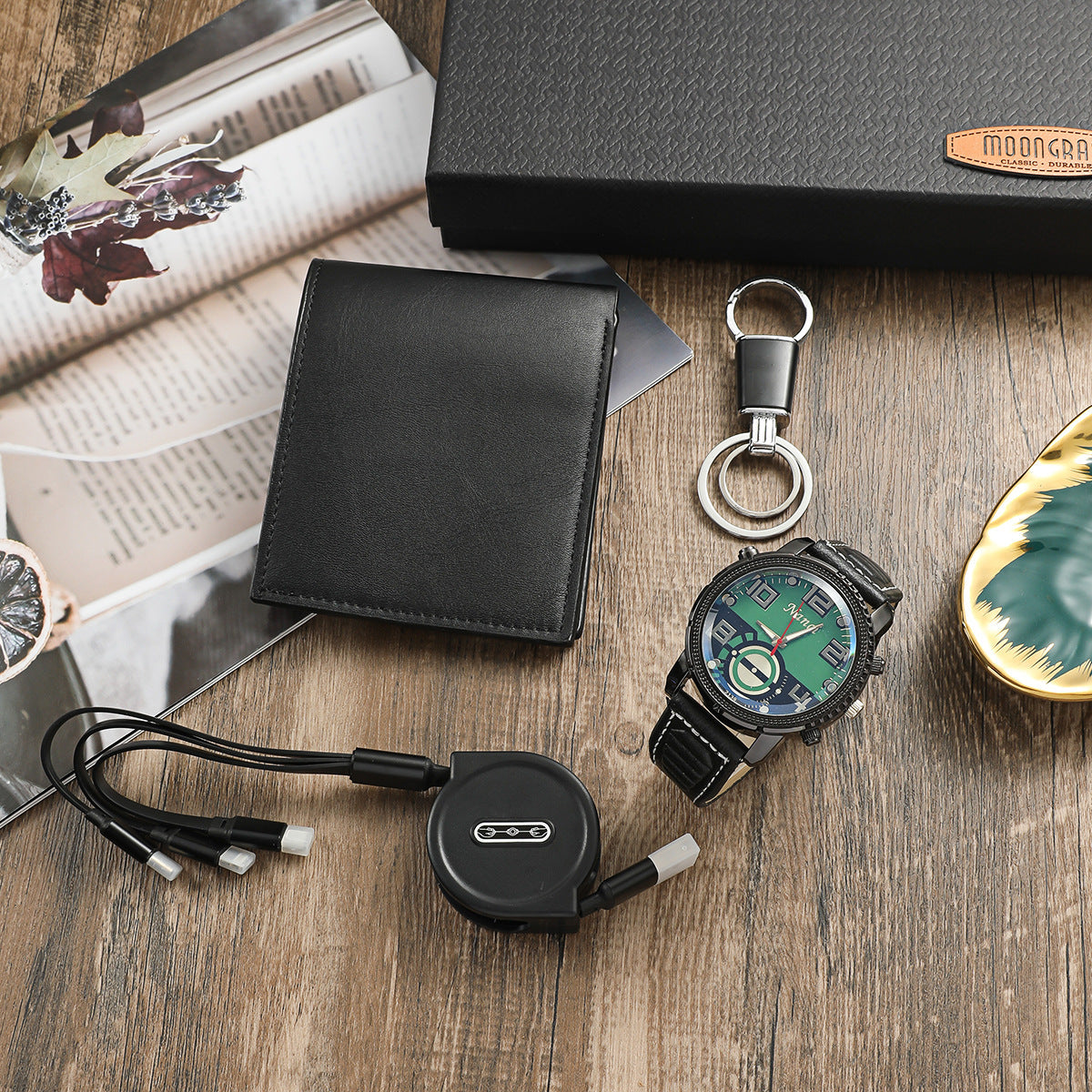 Herrklocka i businessstil – presentset i box