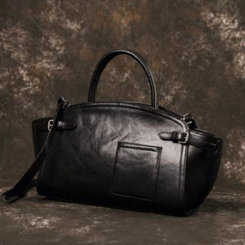 Leather Women's Casual Zip Crossbody Bag