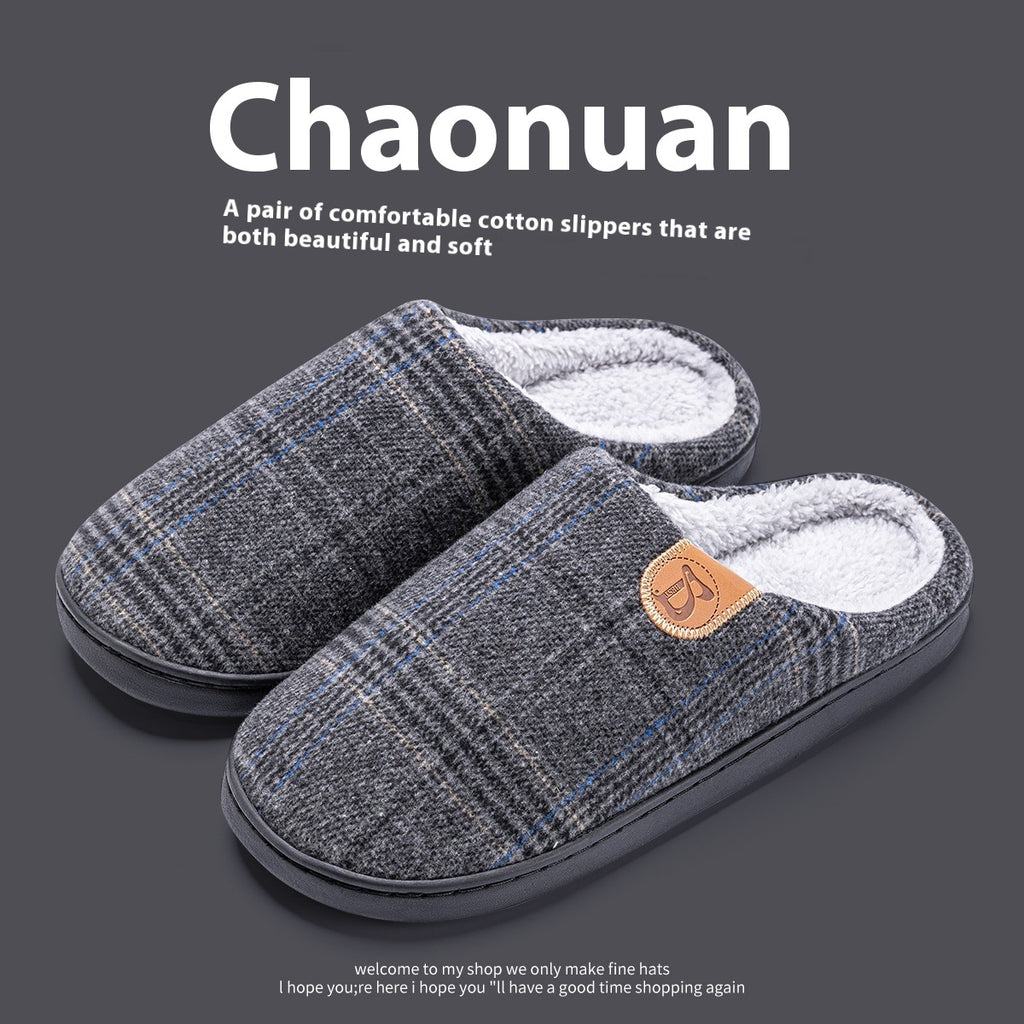 Chinelos de Algodão Masculinos Inverno Para Casa Internos