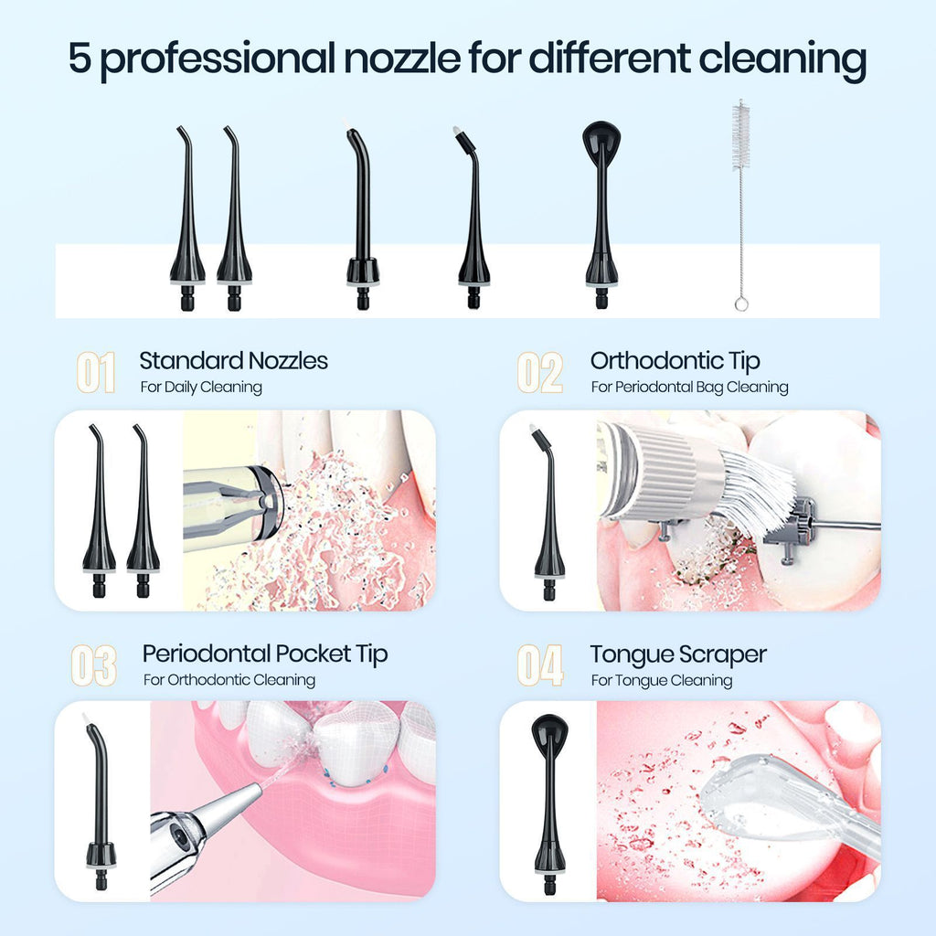 Elektrisk vattenpetare Bärbar Waterpik Fabrik Partihandel Dedikerad Vuxen Hemanvändning Smart Vattenpetare