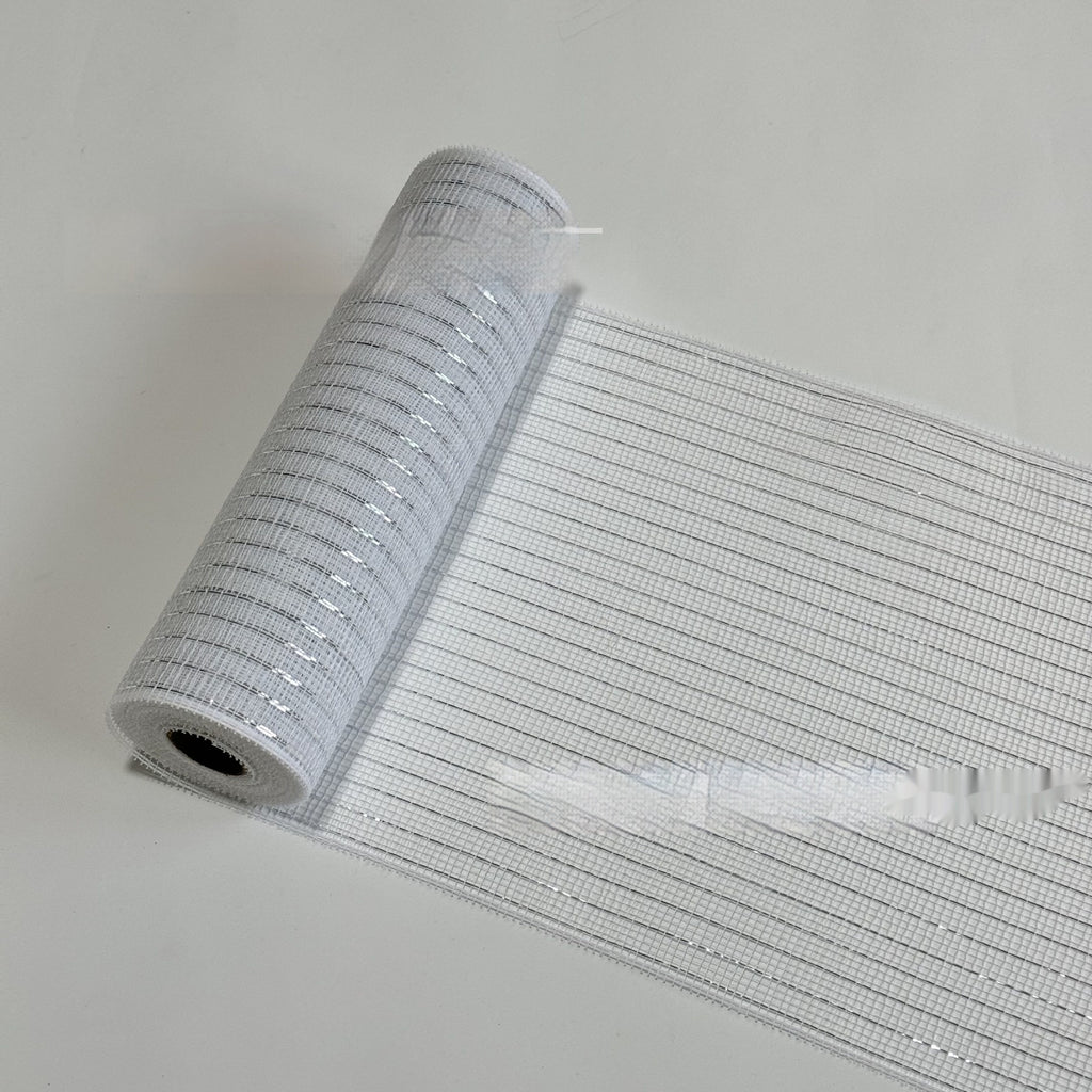 Julgransdekoration Sidenband Färgade band Julscenlayout Nät Rosett Hänge Garnremsa