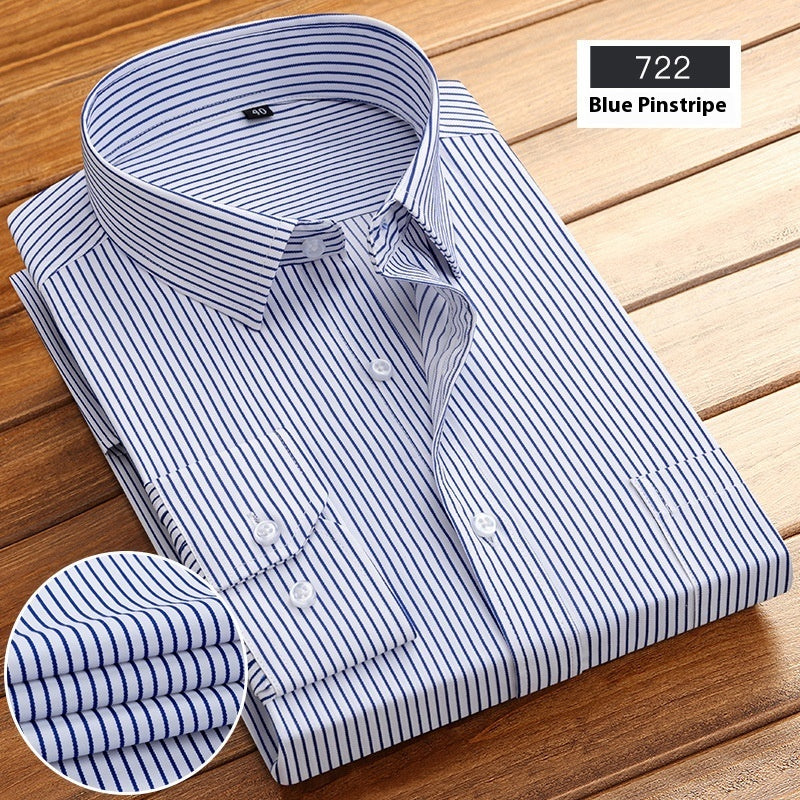 Nueva camisa de hombre de manga larga a rayas para primavera y otoño, estilo business