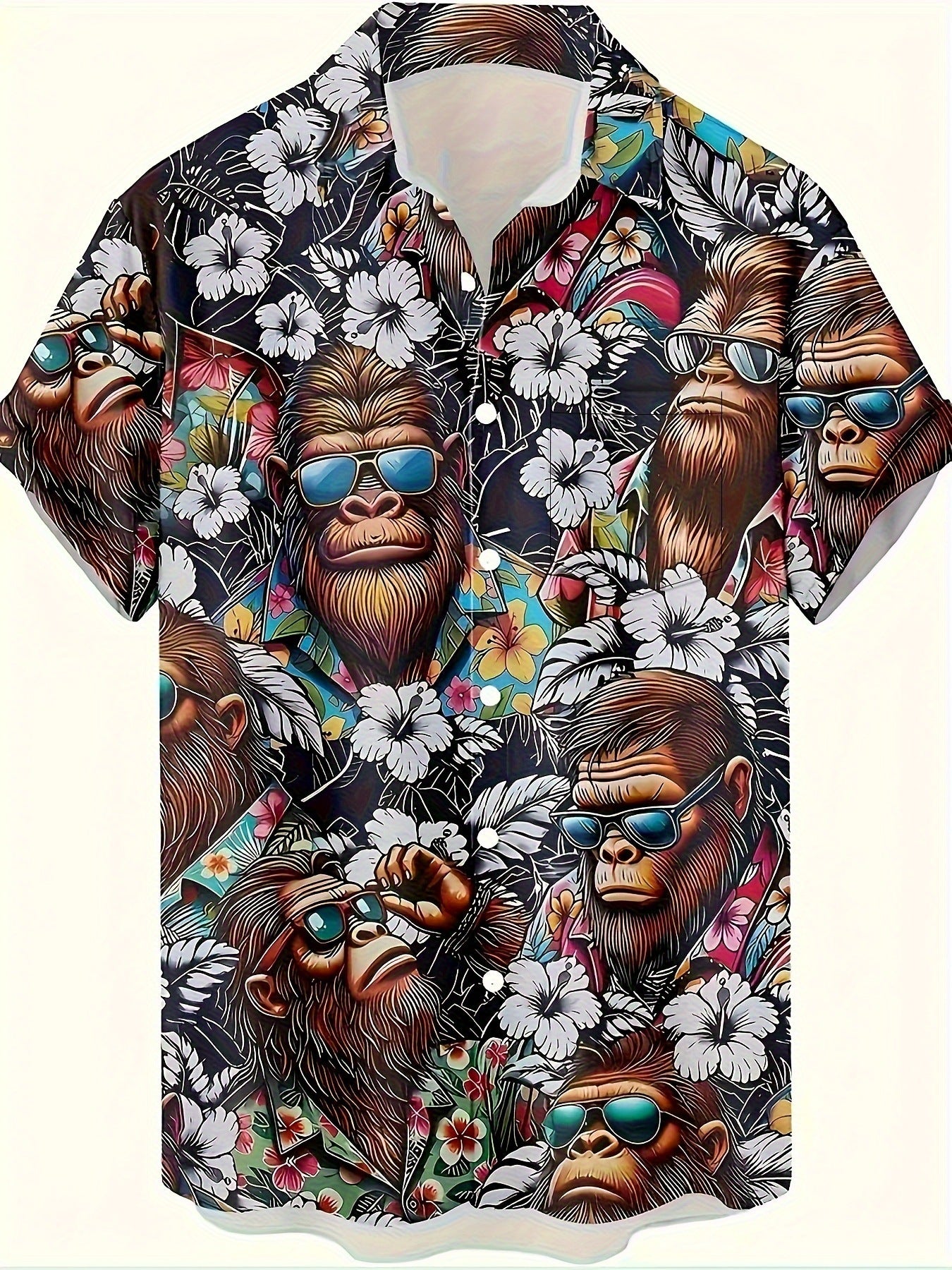 3D Printing Fashion New Flower Men's Short Sleeve Shirt