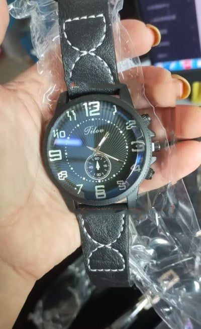 Presentask Set för Herrklocka med Accessoarer