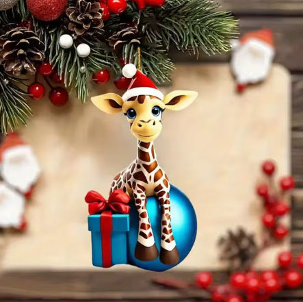 Jul Julgransdekoration Akryl Platta Hängande Dekorationer