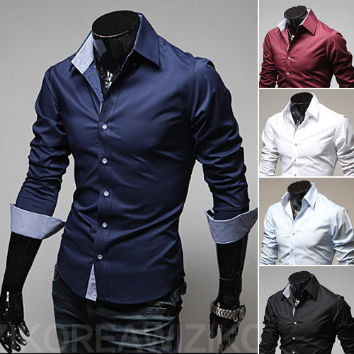 Camisa casual de cuadros para hombre de talla grande