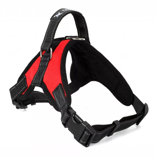 Adjustable harness for pets such as dogs large and small. 